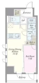 JP noie 上野稲荷町(旧:ルネフラッツ上野稲荷町)【7階】の間取り