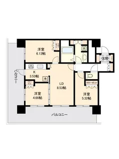 埼玉県川口市並木元町【マンション】の間取り