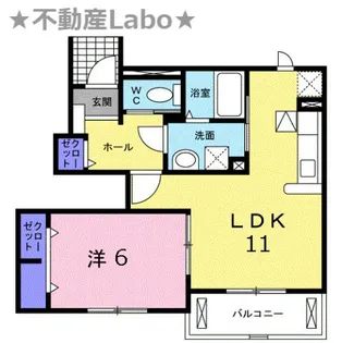 徳島県板野郡藍住町徳命字名田【アパート】の間取り