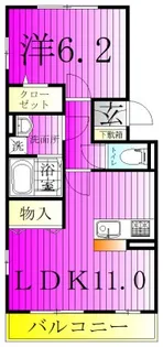 フェリーチェ ヴィータA【1階】の間取り