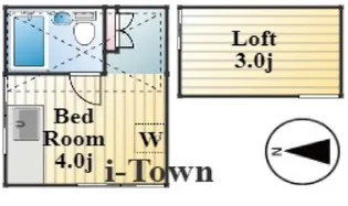 フラワーハイツ【1階】の間取り