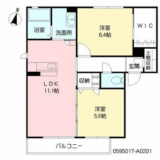 ジェイ・フラッツ【2階】の間取り