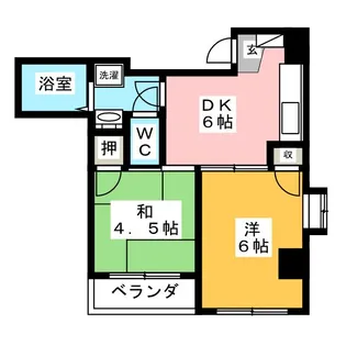 レーベン見附町【5階】の間取り