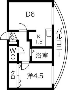 ヴィレッジ円山【4階】の間取り