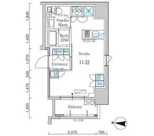 パークアクシス日本橋本町【3階】の間取り