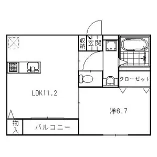シャン・ド・フルール【1階】の間取り
