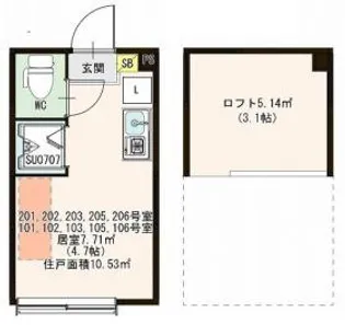 ハーモニーテラス西ヶ原III【2階】の間取り