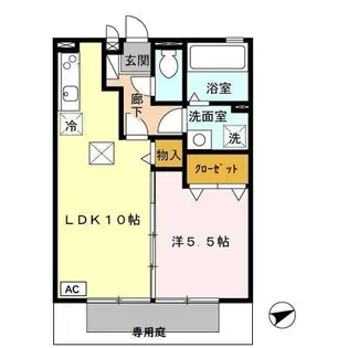 アルペジオ久原 B棟【1階】の間取り