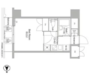 コンフォリア芝浦キャナル【5階】の間取り