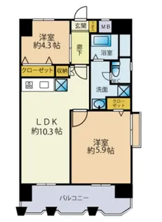 ヴァンヴェール新宿【3階】の間取り