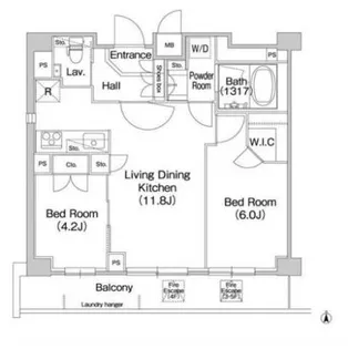 コンフォリア駒場【4階】の間取り