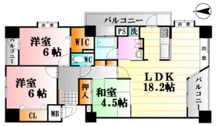 ラフィーヌ牛田本町【8階】の間取り