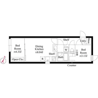 グランパセオ代々木上原【3階】の間取り