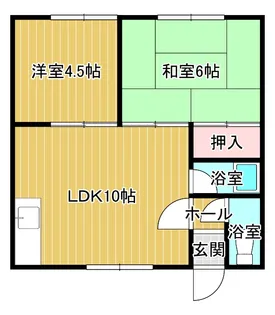 ハイツかみやま【2階】の間取り