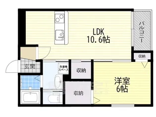 Chaton美穂ケ丘【2階】の間取り