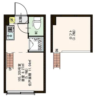 ラグーン西荻窪【2階】の間取り