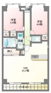 グレースコート香里園【3階】の間取り