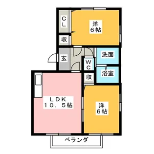 セジュールアドニスB【1階】の間取り