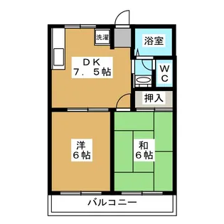 ハイツひるみF【2階】の間取り