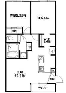 モナムールココ【2階】の間取り