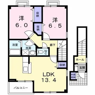 リュミエール A【2階】の間取り