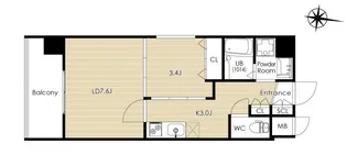 Renoas HAKATA【5階】の間取り