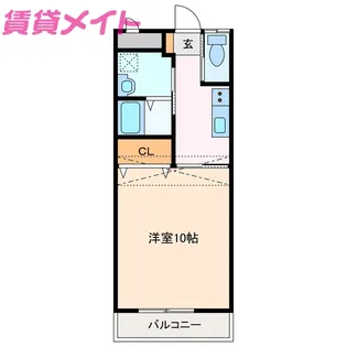 オリーブ千代崎【1階】の間取り