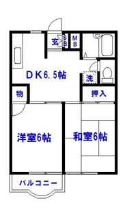 エリール2【1階】の間取り