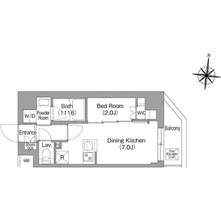 コンフォリア・リヴ大崎【2階】の間取り