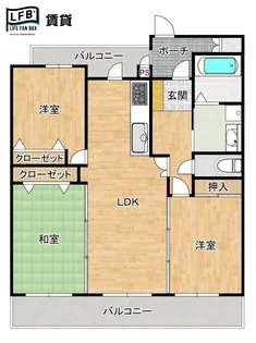 アドバンス21ヴェルテ白石 壱番館【10階】の間取り