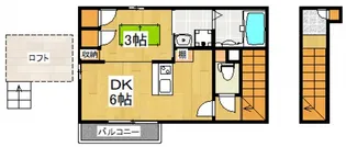 めぞんどかしぇっと弐【2階】の間取り