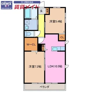 リュシオル【1階】の間取り