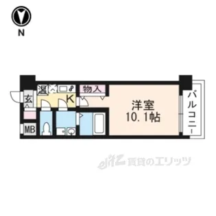 インベスト京都堀川【3階】の間取り