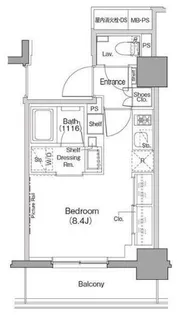 ザ・パークハビオ西横浜【9階】の間取り