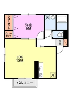 ウェリナ B棟【1階】の間取り