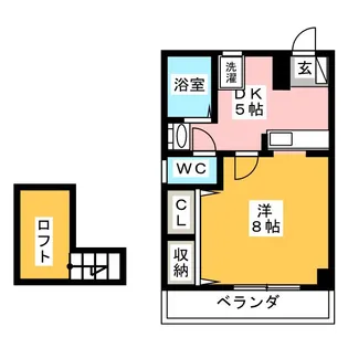 アスライフ牛川通【3階】の間取り