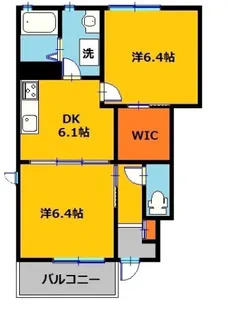 ドミールブランシェW【1階】の間取り