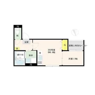 ハーモニーテラス古城【2階】の間取り