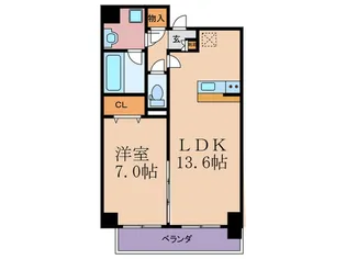 ヴィハーラ北天満【6階】の間取り