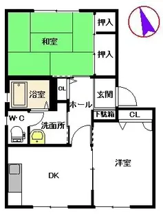 エスポワール北花立【1階】の間取り