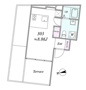 the trias rokakoen【3階】の間取り
