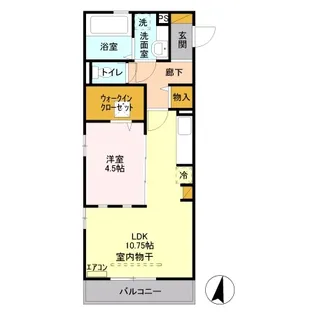 スクエアレイク【1階】の間取り