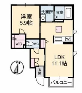 トルマリーナ A棟【1階】の間取り
