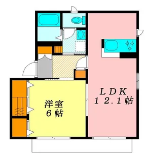 メープルタウン・ウエストB【2階】の間取り
