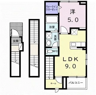 プラン デ エピ【3階】の間取り