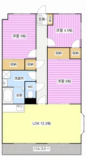 プラセオ上島【4階】の間取り
