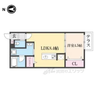 メゾンドメグ湖南【1階】の間取り