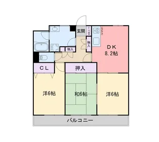 リベア前原【3階】の間取り