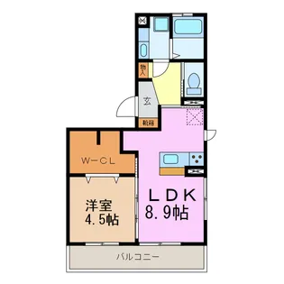 クリア トゥレスC棟【3階】の間取り