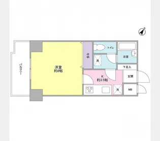 アグレ本八幡【5階】の間取り